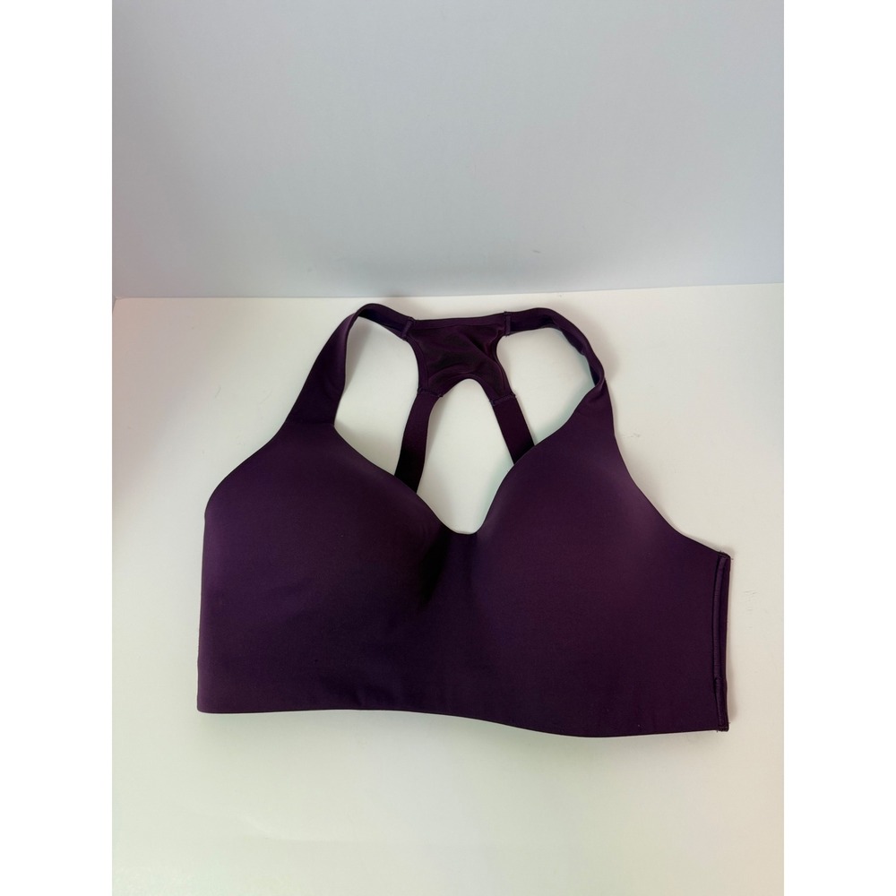 Chantelle High Impact Sports Bra Purple Racerback Mesh Molded Cup Size Medium